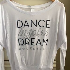 White dance long sleeve tee